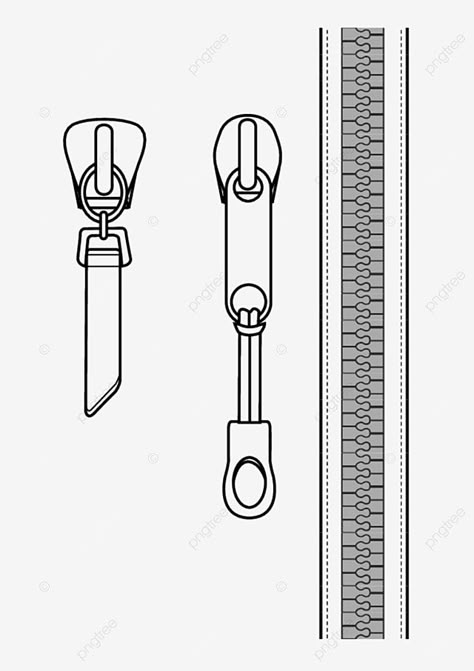 Zipper Illustration, Zip Vector, Sports Wear Fashion Illustration, Zipper Drawing, Bike Logos Design, Fashion Sketch Template, Flat Drawings, Clothing Sketches, Flat Sketches