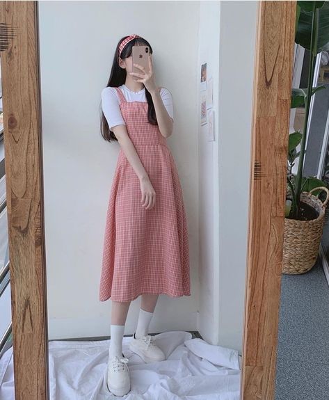 Cute Korean Fashion, Desired Reality, Casual College Outfits, Fashion Top Outfits, Korean Casual Outfits, Modesty Fashion, Korean Fashion Dress, Quick Outfits, April 7