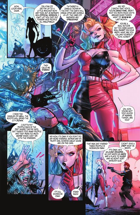 Harley Quinn Comic Panel, Damian Raven, Harley Quinzel, Gotham Sirens, Harleen Quinzel, Comic Inspiration, Comic Book Layout, Harley Quinn Comic, Comic Book Art Style