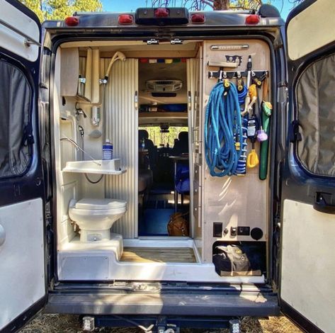 Camper Van With Bathroom: The Pros, Cons And Alternatives Camper Van With Bathroom, Van With Bathroom, Camper Van Shower, Bathroom Setup, Used Campers, Camper Bathroom, Best Campervan, Add A Bathroom, Solar Shower