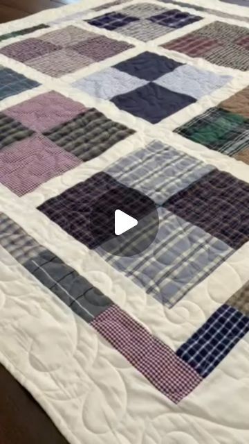 Sweet on Stitches Memory Quilt Maker Sherie Mckenna on Instagram: "🌟 **Honoring Precious Memories: A Tribute to Father’s Shirts** 🌟  We recently had the privilege of creating four memory quilts for our client and her three sisters, crafted from their beloved father’s shirts who passed away. 💖  Our client shared, “I have been hesitant to just turn over my precious box of his shirts to just anyone, but this called to me.” We are deeply honored to have been entrusted with such cherished keepsakes and to have been able to bring their vision to life.  Upon receiving the quilts, our client shared, “In addition to your gift of making quilts, you are also lovingly healing our grief. Thank you.” These words touched our hearts and reaffirmed the profound impact our work can have on others during Memorial Quilts From Clothes, Memory Quilt Ideas, Memory Tshirt, Golf Quilt, Making Quilts, Memory Blanket, Memory Quilts, My Precious, Memory Quilt