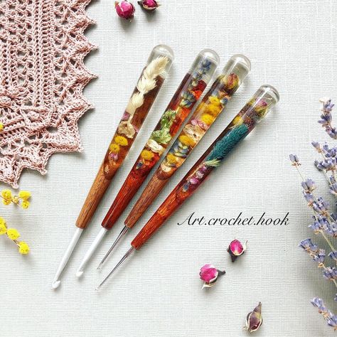 Aesthetic Crochet Hooks, Crochet Hooks Aesthetic, Cute Crochet Hooks, Unique Crochet Hooks, Resin Crochet, Custom Crochet Hooks, Handmade Crochet Hook, Ergonomic Crochet Hook, Sewing Crochet