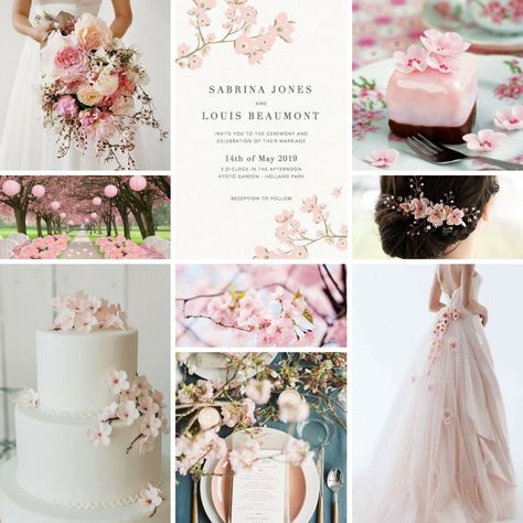 Korean Wedding Theme Ideas, Sakura Themed Wedding, Japanese Wedding Decorations, Sakura Wedding Theme, Japanese Wedding Theme, Cherry Blossom Wedding Decor, Cherry Blossom Bouquet, Cherry Blossom Wedding Theme, Cherry Blossom Party