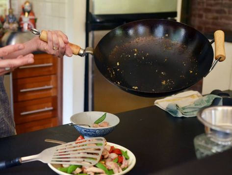 How to Clean a Carbon Steel Wok | Kitchn Wok Wednesday, Cooking With Kids Easy, Cooking Pork Tenderloin, Carbon Steel Wok, Bamboo Steamer, Chicken Cooking, Wok Cooking, Cooking Pumpkin, One Pan Dinner