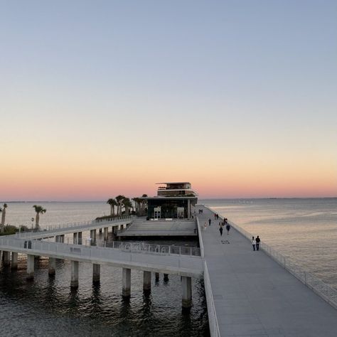 The St. Pete Pier: Know Before You Go - Florida Lives St Pete Pier, St Pete Beach, Waterfront Restaurant, Beach Fishing, Before Sunrise, Local Art, Rooftop Bar, Architectural Features, Water Views