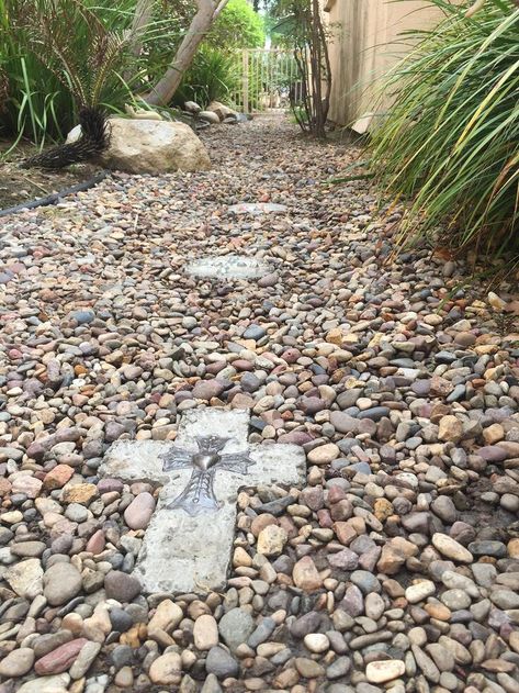 Rosary Garden, Marian Garden, Bag Of Cement, Stone Step, Prayer Garden, Concrete Stepping Stones, School Garden, Better Homes And Garden, The Rosary