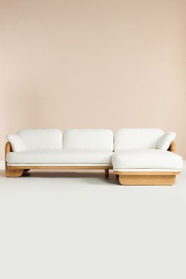 Mica Linen Modular Right-Corner Sofa | Anthropologie UK Modern Wooden Sofa Designs, Danish Sofa Living Room, Wooden Sectional Sofa, Mid Century Modern Sofas, Sofa Corner Decor, Mid Century Modern Living Room Apartment, Mid Century Sofa Living Room, Midcentury Modern Sofa, Mid Century Modern Outdoor Furniture