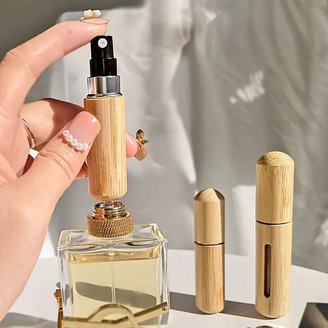 Pocket Perfume, Perfume Atomizer, Cosmetic Containers, Refillable Bottles, Travel Bottles, Packaging Supplies, Empty Bottles, Wood Case, Perfume Spray