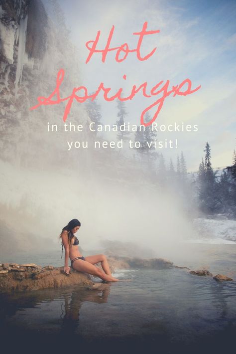 There are several undeveloped, natural Hot Springs in Alberta and Eastern British Columbia. Some are well known and others are local secrets. Here's everything you need to know! Hot springs Alberta, Hot springs, british columbia, hot springs b.c., hot springs, canada, natural hot springs, natural hot springs Canada, hot springs waterfall, natural wonders canada, canada hidden gems, secret waterfalls canada, Alberta Hikes, Hiking Alberta, Winter Canada, Travel Alberta, British Columbia Travel, Alberta Travel, Natural Hot Springs, Canadian Landscape, Single Travel