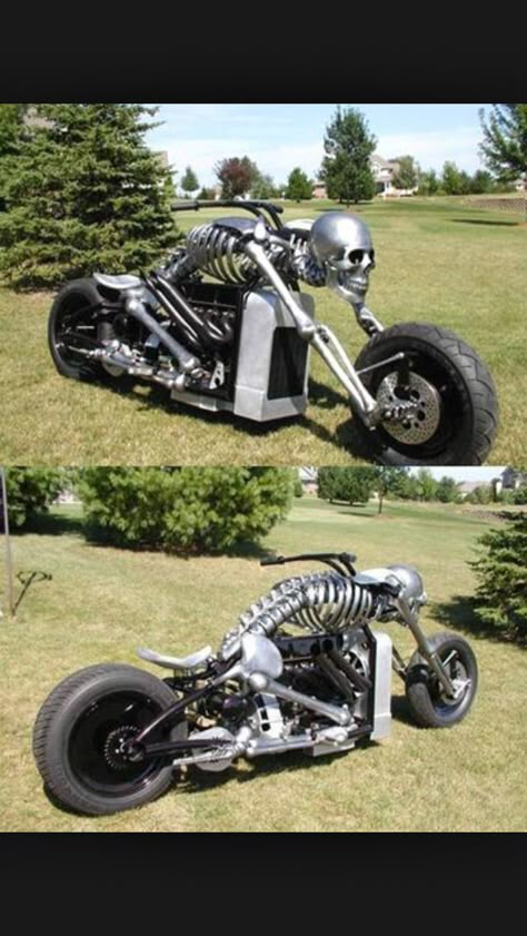 Skeleton bike Motocykle Harley Davidson, Мотоциклы Harley Davidson, Motos Harley, Image Moto, Мо�тоциклы Cafe Racers, Custom Street Bikes, Futuristic Motorcycle, Chopper Bike, Custom Choppers