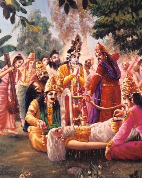 Bhismapitamah Mahabharata, Mahabharat Paintings, Shrimad Bhagwatam, Iskcon Vrindavan, The Way Of Kings, Krishna Hindu, Little Krishna, Baby Krishna, Vedic Art