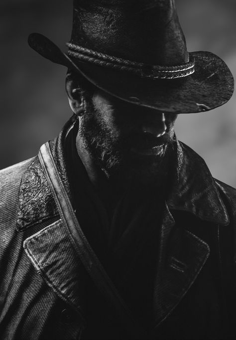 Arthur Morgan Black And White, Arthur Morgan Avatar, Western Gunslinger Art, Wild West Outlaws, Assassin's Creed Wallpaper, Morgan Black, Cowboy Photography, Read Dead, Red Dead Redemption Ii