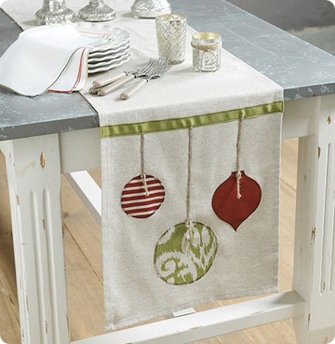 holiday-applique-table-runner Applique Table Runner, Holiday Tablecloths, Winter Table, Christmas Runner, Holiday Quilts, Table Runner And Placemats, Quilted Table Runners, Christmas Table Runner, Christmas Table Settings