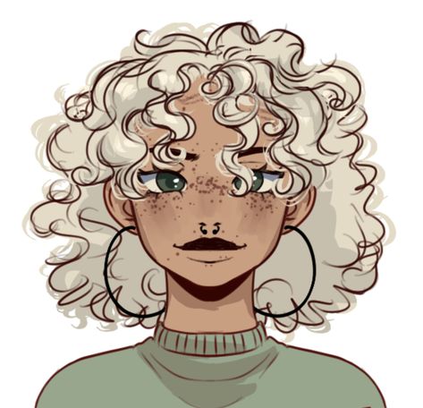 Curly Hairstyles Sketch, Curly Hairstyles Art Reference, Curly Hair With Bangs Drawing Reference, Curly Hairstyle Drawing, Curly Hair Bangs Drawing, How To Draw Short Curly Hair, Curly Hair Oc Art, White Curly Hair Drawing, Short Curly Hair Drawing Reference