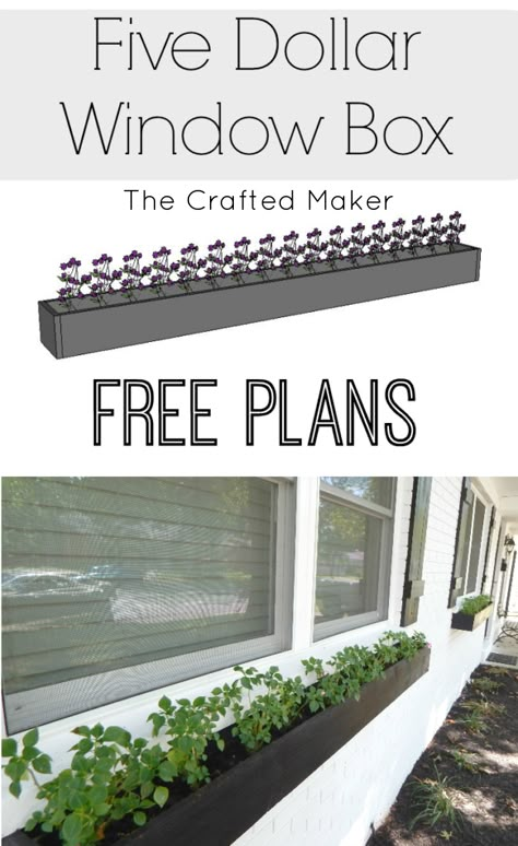 Porch Window Boxes, Window Boxes With Shutters, Planters On Windows, Long Window Boxes Planters, Window Box Alternative Ideas, Kitchen Window Planter Boxes, Modern Window Box Flowers, Easy Window Boxes, How To Make Window Boxes