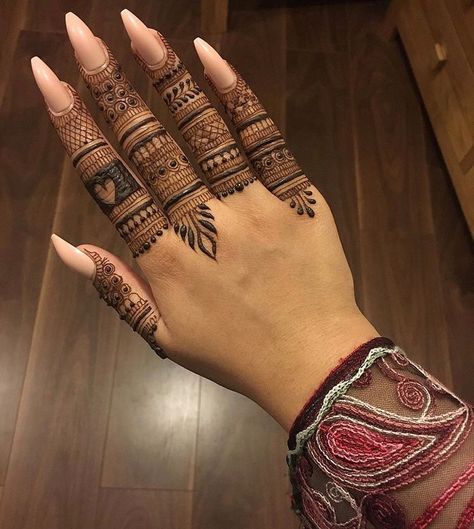 Finger Mehndi Style, Simple Mehandi Designs, Henna Styles, Finger Mehendi Designs, Henna Tattoo Design, Simple Mehandi, Back Hand Mehndi Design, Finger Mehndi, Mehndi Designs Fingers