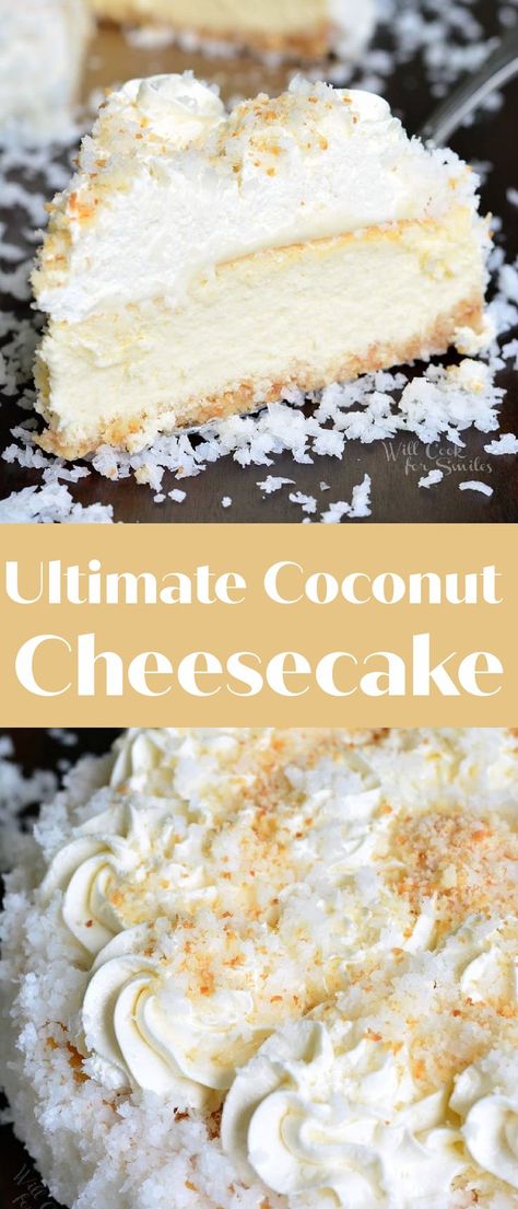 Coconut Cheese, Coconut Cream Cheese, Coconut Cream Cheese Frosting, Coconut Cookie, Yummy Cheesecake, Coconut Dessert, Coconut Cheesecake, Pie Pie, Coconut Desserts