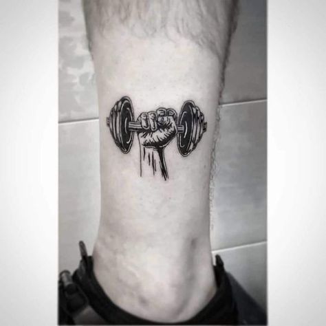 Tattoo Ideas For Men Weightlifting Tattoo For Men, Gym Tattoos For Men, Dumbell Tattoo, Gym Tattoo Ideas For Men, Weight Lifting Tattoos, Weightlifting Tattoo, Gym Tattoo Ideas, Dumbbell Tattoo, Gym Tattoos