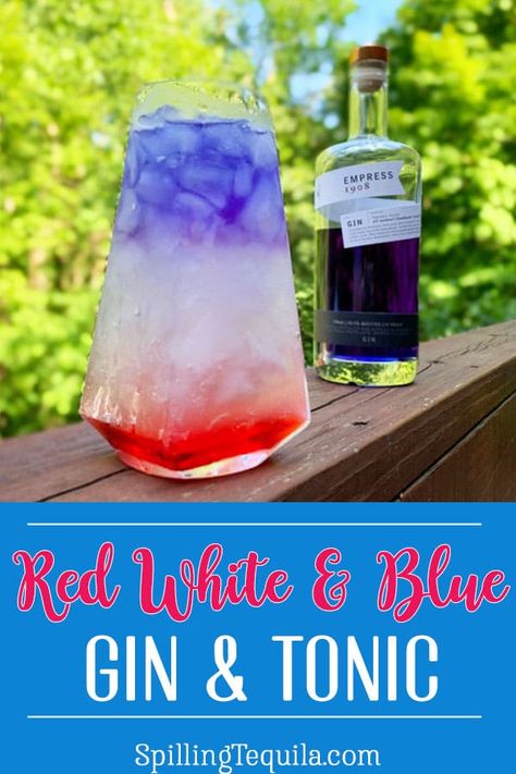 July 4th Cocktails, Red White Blue Cocktail, Blue Gin, Slushy Drinks, Sparkling Lemonade, Hard Lemonade, Vodka Lemonade, Drink Recipes Nonalcoholic, Gin Drinks