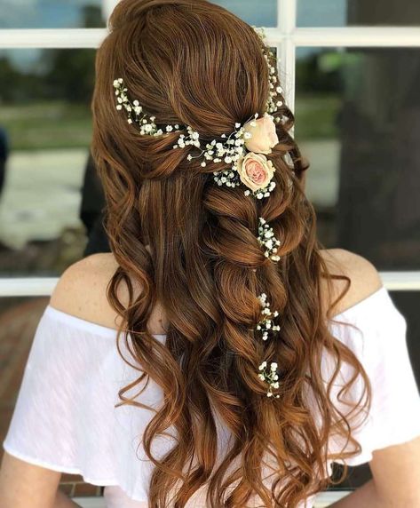 Headpiece Hairstyles, Engagement Hairstyles, Bridal Hair Buns, Bridal Hair Inspiration, Indian Wedding Hairstyles, Open Hairstyles, Wedding Hairstyles For Long Hair, Wedding Hair And Makeup, Indian Hairstyles