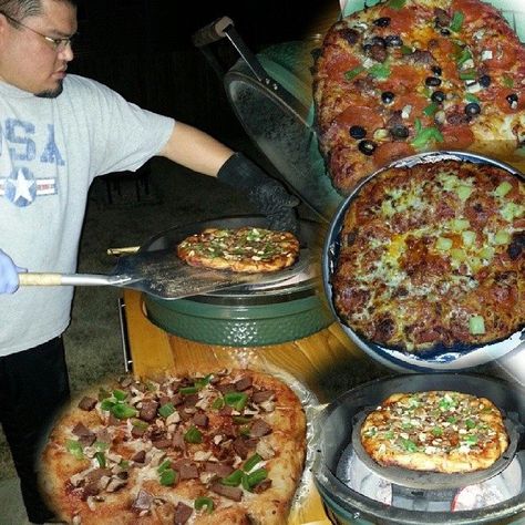 Green Egg Pizza, Big Green Egg Pizza, Kamado Joe Recipes, Big Green Egg Smoker, The Best Pizza Dough, Green Egg Bbq, Big Green Egg Grill, Green Egg Grill, Big Green Egg Recipes