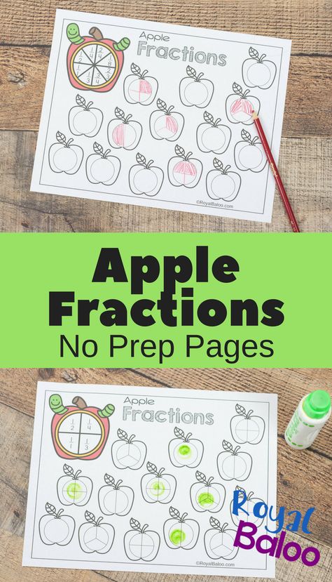 Make learning fractions with these fun apple fractions pages. Fractions can be a game for kids so they'll want to learn and practice more. Apple Fractions, Maths Fun, Learning Fractions, Free Math Printables, Homeschool Math Curriculum, Education Printables, Free Educational Printables, Creative Math, Math Activities For Kids