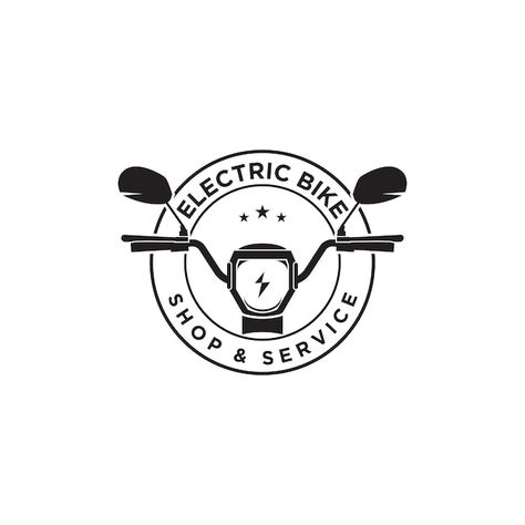 Bike Logos Design, Electronic Bike, Shop Painting, Bike Logo, Service Logo, Bike Shop, E Bike, Design Vector, Electric Bike