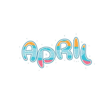 April Typography, Months Lettering, April Lettering, Hand Drawn Typography, Colorful Lettering, Packaging Logo, Iphone Widgets, Drawn Typography, Dark Images