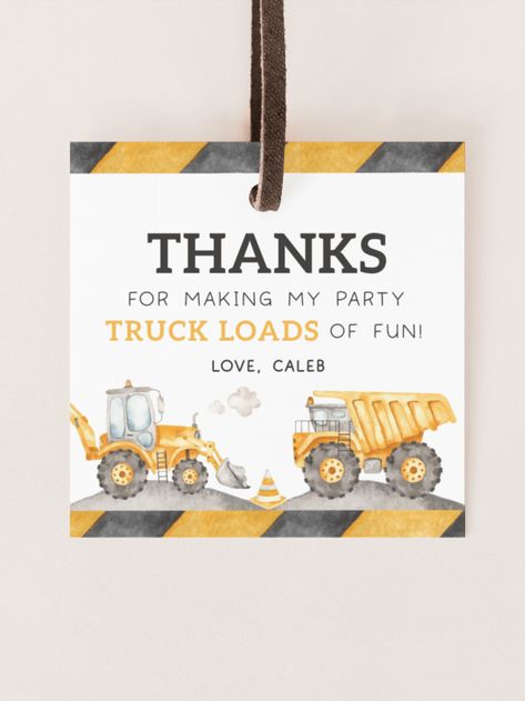 Touch A Truck Birthday Party, Trucks Second Birthday, Construction Birthday Invite, Dump Truck Second Birthday, 2 Year Birthday Theme Boy Trucks, 2nd Construction Birthday, Two Truck Birthday, Construction Theme Second Birthday, Excavator 3rd Birthday Party