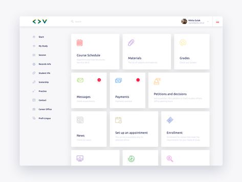 Great work from a designer in the Dribbble community; your best resource to discover and connect with designers worldwide. Form Design Web, Student Dashboard, Portal Design, Ui Design Dashboard, Student Portal, Android Studio, Human Centered Design, Ui Design Website, Dashboard Ui