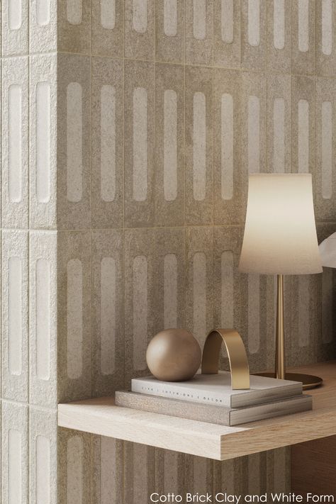 Cotto Brick exhibits a timeless charm where artistry and modernity coexist. This porcelain tile collection extends a handmade look with an irregular, yet smooth texture in a beautiful blend of earth tones. Andermatt, Artisan Tiles, Brick Tiles, Deco Boheme, Subway Tiles, Sopot, Tile Inspiration, Chic Interior, Wall Finishes