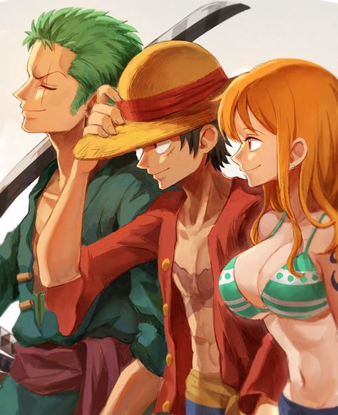 One Piece Fairy Tail, Luffy X Nami, Arte Do Kawaii, Cute Nicknames, Zoro Nami, Luffy Zoro, Drawing Tutorials For Beginners, One Piece Crew, One Piece Ace