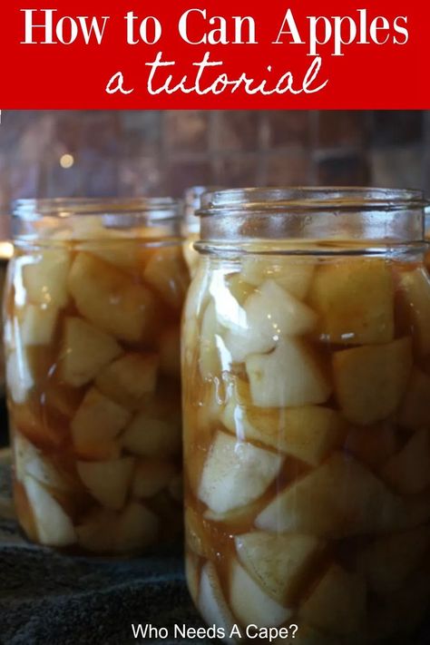 Can Apples, Recipes Autumn, Canning Apples, Canning Fruit, Sliced Apples, Canning Food Preservation, Canned Food Storage, Canning Tips, Canned Apples