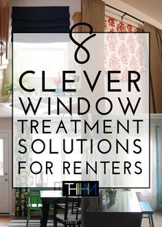 8 Clever Window Treatments for Renters Cheap Window Treatments, Renter Friendly Decorating, Renters Decorating, Cheap Windows, Modern Window Treatments, Diy Window Treatments, Dekor Diy, Diy Apartment Decor, Inspire Me Home Decor