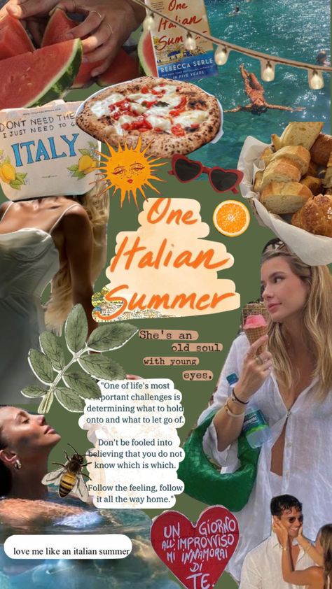 #oneitaliansummer One Italian Summer Book Aesthetic, One Italian Summer Book, Summer Book Aesthetic, One Italian Summer, Rebecca Serle, Summer Book, Summer Books, It Ends With Us, Love Me Like