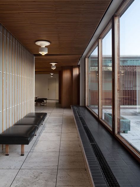 Alvar Aalto’s legacy lives strong in Wolfsburg, Germany | Design Stories Aalto Interior, Alvar Aalto Interior, Alvar Aalto House, Aalto House, Wolfsburg Germany, Bauhaus Interior Design, Alvar Aalto Architecture, Alvar Alto, Timber Ceiling