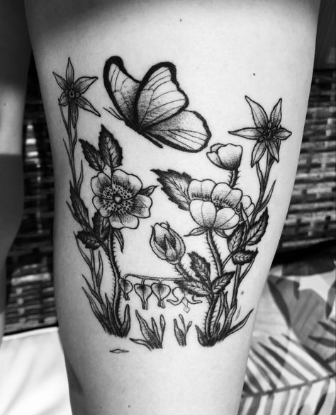 Lower thigh optical illusion skull garden floral nature tattoo Illusion Skull Tattoo, Thigh Garden Tattoo, Skull Garden Tattoos, Floral Skull Tattoos, Garden Tattoos, Garden Tattoo, Nature Tattoo, Floral Skull, Illusion Art