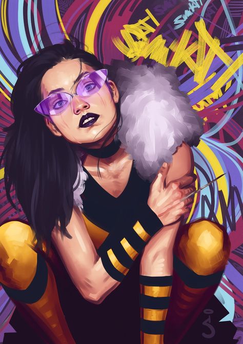 Gabby Kinney Marvel, Gabby Kinney, Example Of Comics, Cartoon Ideas, Traveller Rpg, Marvel Fanart, Honey Badger, Uncanny X-men, The Uncanny