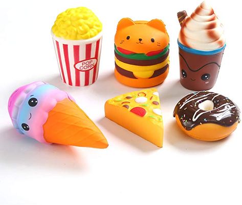 Ice Cream Pizza, Kawaii Squishy, Jumbo Squishies, Popcorn Cake, Childrens Party Decorations, Squishies Kawaii, Cake Ice Cream, Pinata Fillers, Squishy Toys