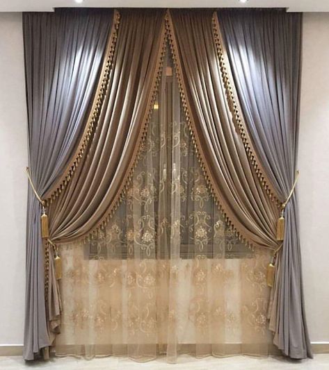 20+ Luxury Curtains For Living Room With Modern Touch Bedroom Curtains With Blinds, Curtain Designs For Bedroom, Curtains Living Room Modern, Room Decor Curtains, Curtain Styles, Plain Curtains, Luxury Curtains, Living Room Decor Curtains, Interior Design Per La Casa