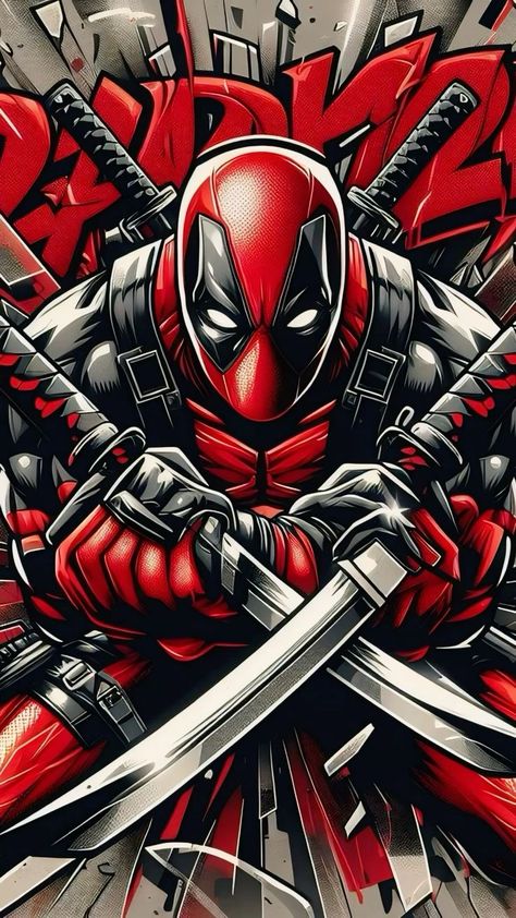 #deadpool Deadpool Art Wallpaper, Deadpool Art Comic, Deadpool Silhouette, Deadpool Cute, Deadpool Design, Deadpool Cartoon, Deadpool Drawing, Deadpool Artwork, Xman Marvel