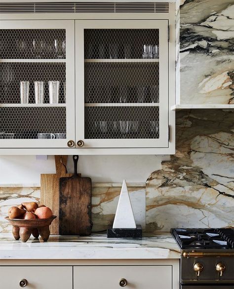 At With Home: Nate Berkus and Jeremiah Brent, NYC :: This Is Glamorous Neutral Kitchens, Dreamy Kitchens, Nate And Jeremiah, Kitchen Vignettes, Colin King, Dwelling Place, Jeremiah Brent, Glass Cabinets, French Modern