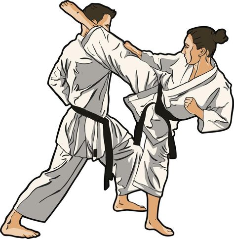 Karate Fighter Art, Karate Drawing, Karate Illustration, Karate Clipart, Karate Images, Karate Art, Karate Picture, Karate Photos, Goju Ryu Karate