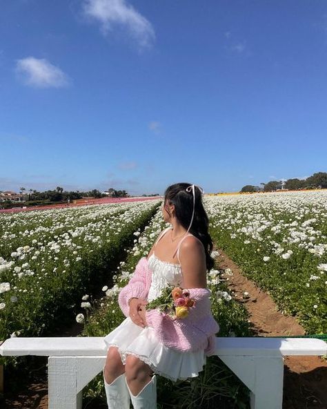 Fashion • Instagram Flower Field Outfit, Latina Dress, Pinterest Dress, Pink Ootd, Latina Fashion, Favorite Season, Spring Style, Flower Field, Spring Dress