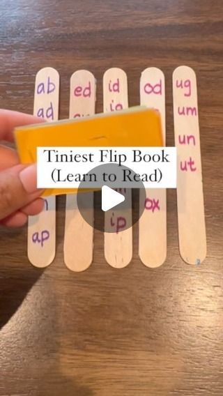 Nisha Yadav| Your Key to Easy Learning Activities on Instagram: "Save this idea: This is the tiniest learning flip book I’ve ever made, and my 4-year-old loves it. Staple a few sheets of construction paper together and make slits on the top and bottom for the craft stick to slide through. Write word families on the craft stick, and that’s it. Slide and read. It’s a perfect busy bag tool for practicing reading.

Follow @learnwithkidscrafts for more ideas 

#scienceofreading #busybag #learningtoread #learntoread #earlyreaders #phonicsactivities #homeschoolfamily #readingskills #icanread #classroomactivities #momhacks #diymom #homeschoolmom #earlyliteracy" Easy Learning Activities, 2nd Grade Reading, Busy Bags, Mom Diy, Early Readers, Easy Learning, Phonics Activities, Early Literacy, Construction Paper