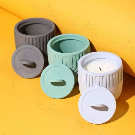 home decor cement candle jar silicone flexible mold for wax candle and concrete diy projects Flower Pot Candle Holder, Resin Storage Box, Diy Honeycomb, Cylinder Candles, Cement Candle, Minimalist Candles, Diy Flower Pots, Concrete Candle, Diy Candle Holders