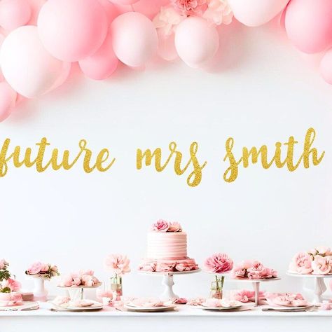 Bridal Shower Banner, Future Mrs., Custom Name Banner, Engagement Party Decorations, Bachelorette Party Backdrop, Personalized Banner