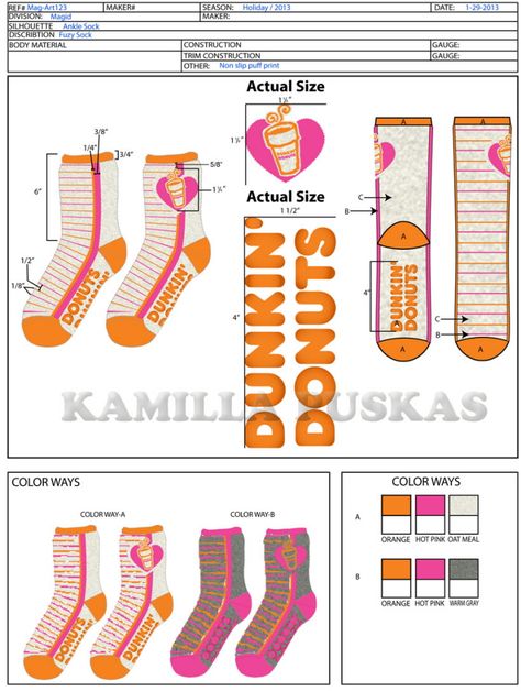 Socks and Hosiery by Kamilla Puskas at Coroflot.com Sock Template, Socks Design, Sock Design, Holiday Dates, Stylish Socks, Tech Pack, Cotton Bras, Running Socks, Plus Size Bra