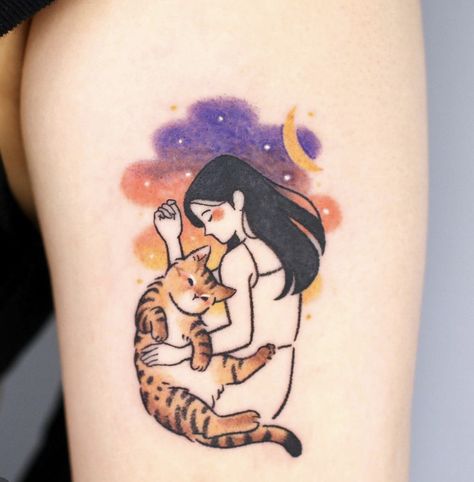 Kitten Tattoo, Cute Cat Tattoo, Cat Tattoos, Cat Tattoo Designs, Cute Little Tattoos, Incredible Tattoos, Book Tattoo, Great Tattoos, Little Tattoos