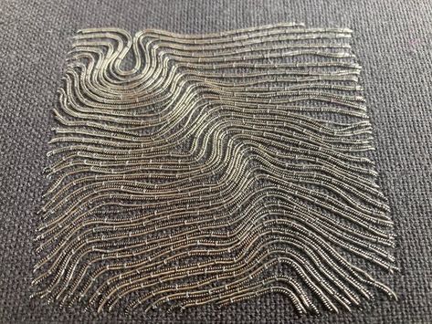 High Fashion Embroidery, Hanny Newton, Experimental Embroidery, Couching Embroidery, Detail Couture, Gold Work Embroidery, Abstract Embroidery, Metallic Embroidery, Tambour Embroidery